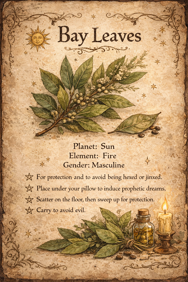 bay leaves herbs for magic
