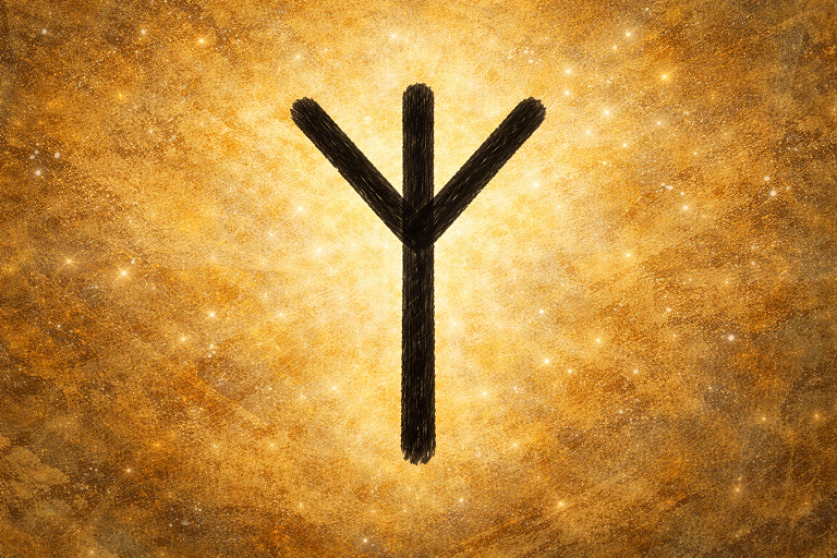 algiz rune of protection symbol for safe flight