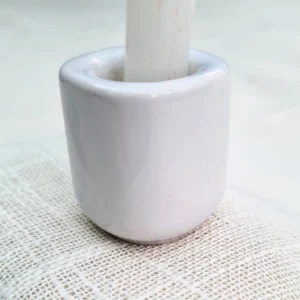White Ceramic Chime Spell Candle Holder