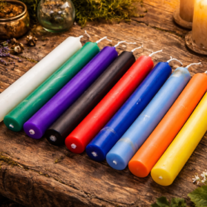 chime spell candles multicolor