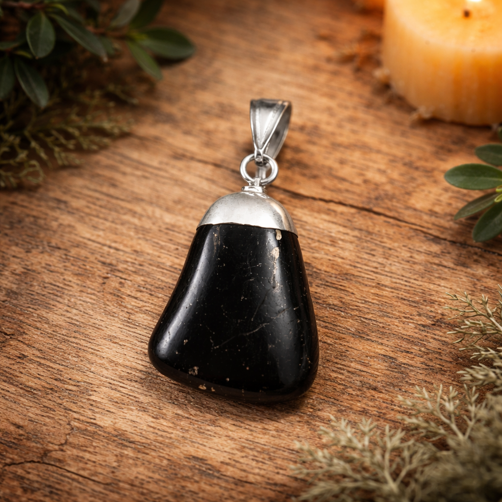 black tourmaline protection pendant