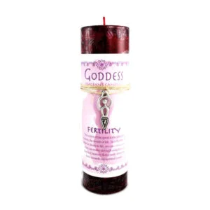 goddess fertility spell candle with talisman