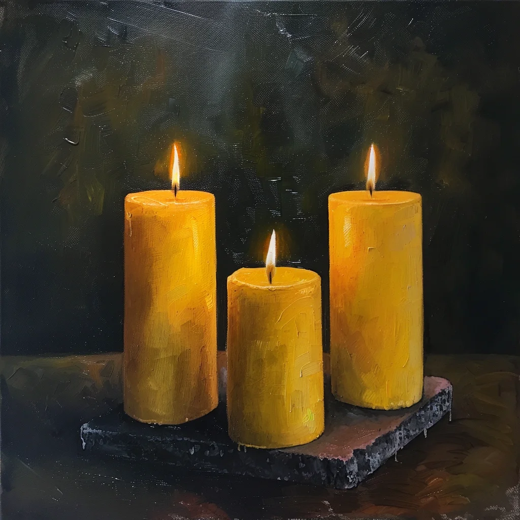 three yellow candle money spell