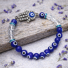 Evil Eye Quartz Bracelet with Hamsa Hand