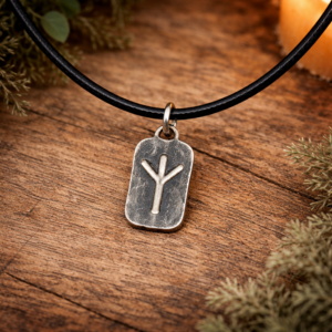 algiz-rune of protection pendant necklace