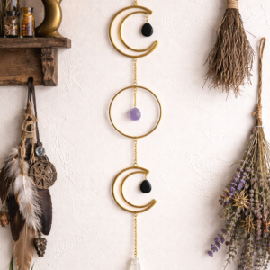 triple moon wall hanging