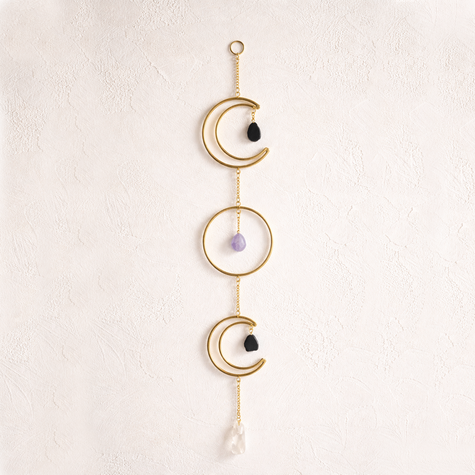 triple moon wall hanging
